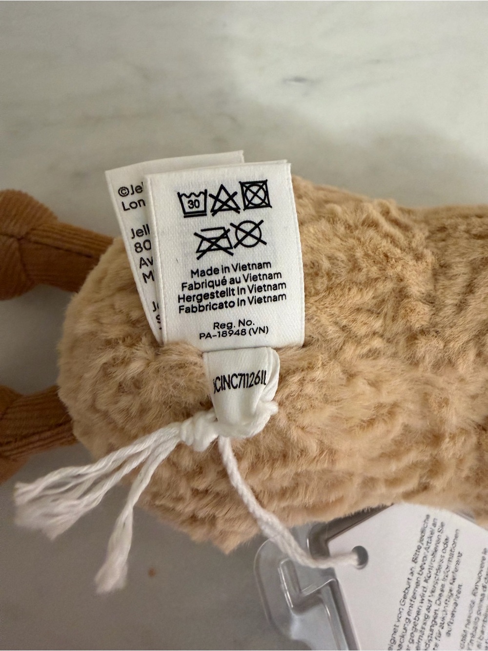 AUTHENTIC JELLYCAT AMUSEABLES PEANUT - Picture 6 of 6